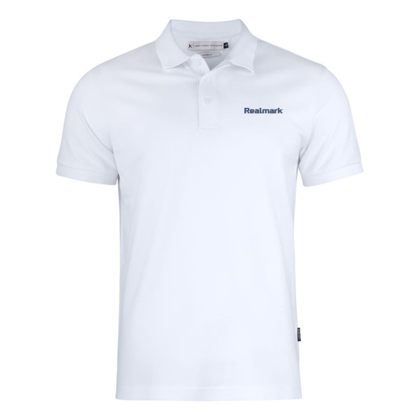 Realmark - Men's Premium Cotton Polo - White Thumbnail