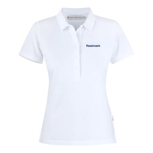 Realmark - Women's Premium Cotton Polo - White Thumbnail